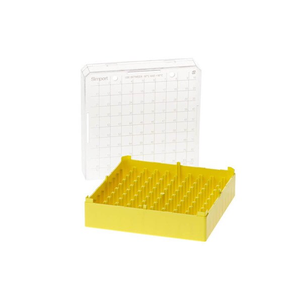 Tube storage box, yellow